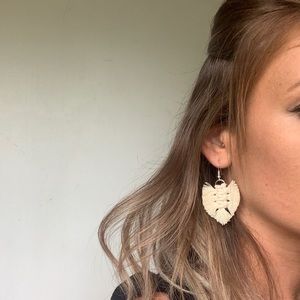 Cotton macrame earrings